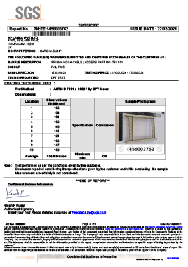HDGA Powder Coating Thickness Test